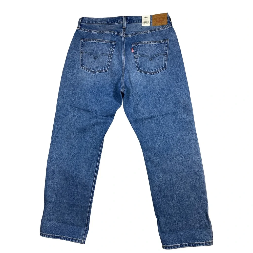 Levis 501 90s‎ Selvedge Denim Jeans Medium Wash Distressed A19590085 33x30